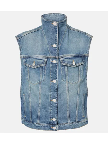 Kamizelka jeansowa Alaïa niebieska