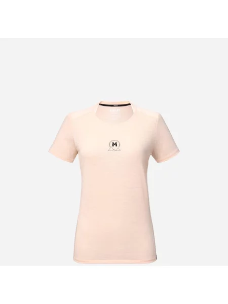 Koszulka trekkingowa MILLET Ubic Wool Merino Ts Ss W beżowa