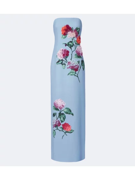 Rochie Carolina Herrera cu model floral cu aplicații
