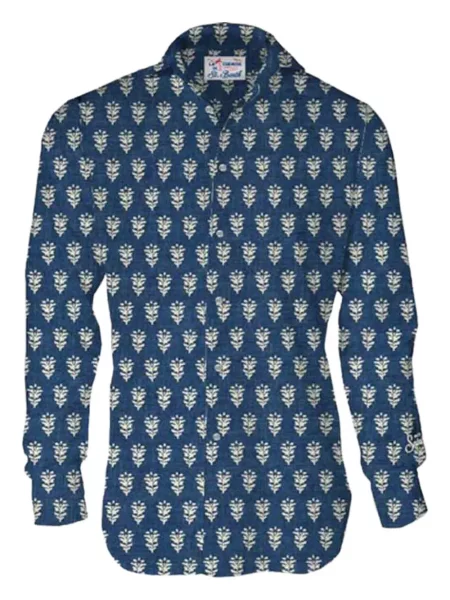 Cămașă Mc2 Saint Barth cu model floral cu imagine albastru