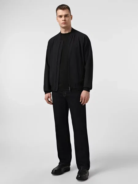 Бомбер Emporio Armani поліамід/еластан синій