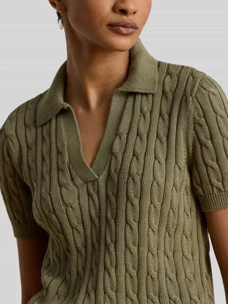 Koszulka polo o kroju regular fit z tkanego materiału – mieszanka bawełny Lauren Ralph Lauren