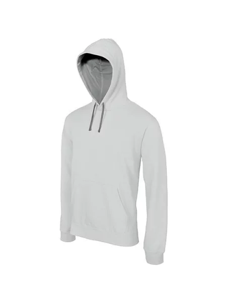 Bluza z kapturem Kariban Contrastée biała