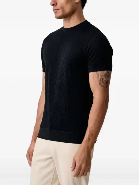 Tricou Karl Lagerfeld din jacard negru