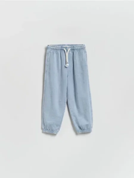 Reserved Спортивні штани з ефектом прання блідо-блакитний блакитні