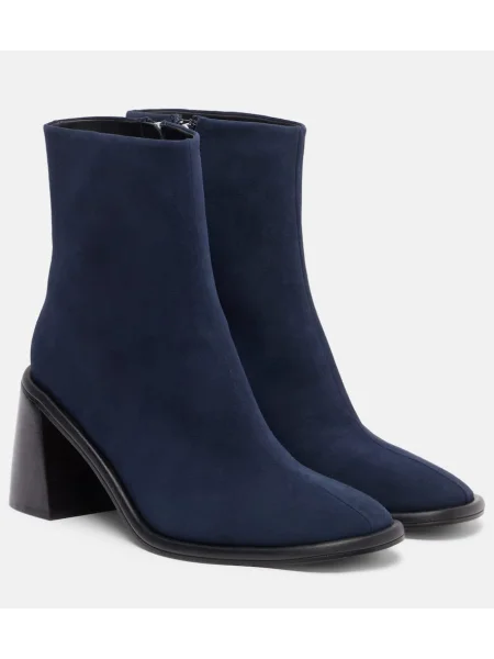 Cizme scurte Souliers Martinez din piele de căprioară albastru