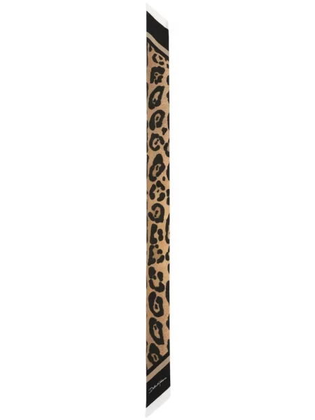 Svileni šal Dolce & Gabbana s printom s leopard uzorkom
