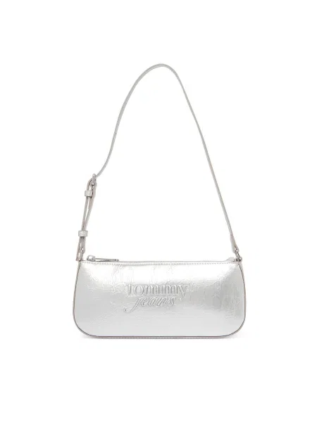 Táska Tommy Jeans Tjw Must Metallic Shoulder Bag ezüst