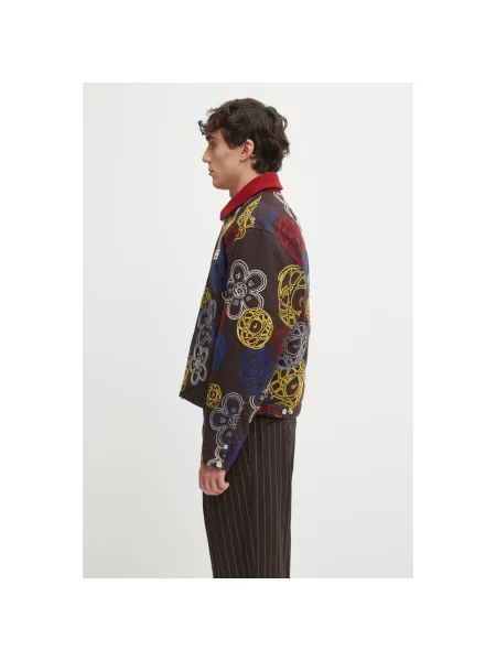 Kenzo kurtka Futura Zip Up Utility przejściowa brązowy