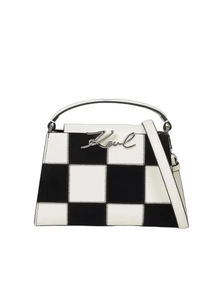 Geanta crossbody Karl Lagerfeld din piele alb