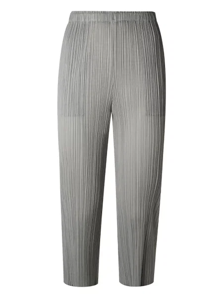 Pantaloni Pleats Please Issey Miyake plisate gri