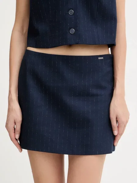 Guess spódnica mini ZANITA mini prosta granatowy