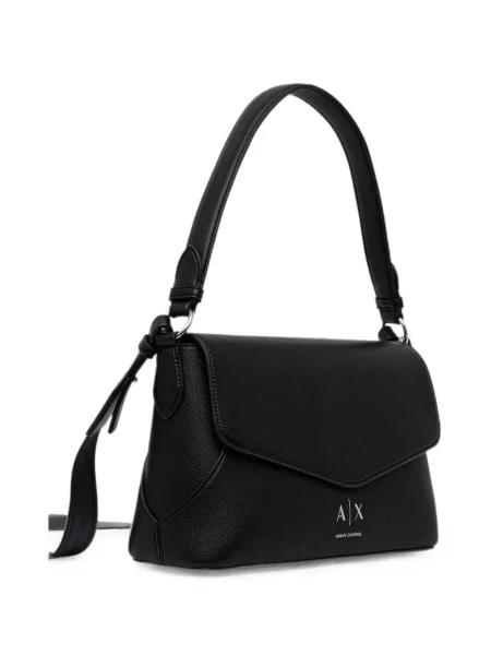 Geantă Armani Exchange cu autograf negru