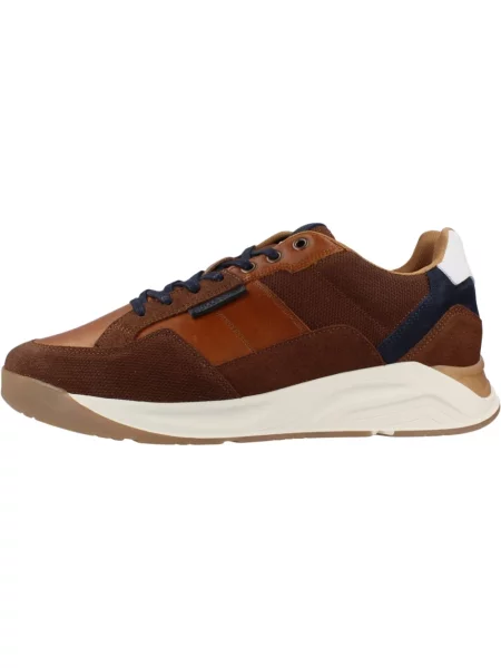 Sneakersy Bullboxer skórzane brązowe