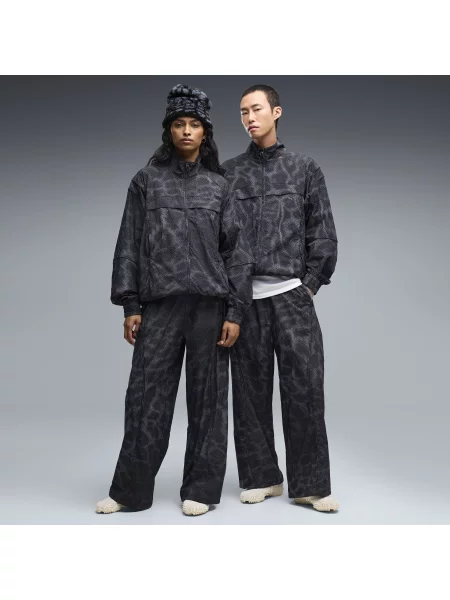 PUMA Spodnie dresowe unisex CLRT Printed o luÅºnym kroju Akcesoria S szary