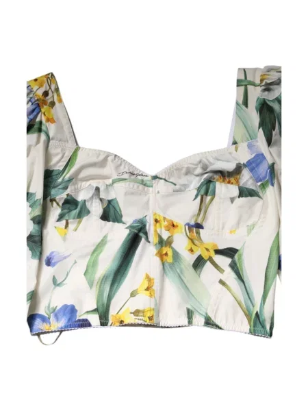 Wielobarwność top Dolce And Gabbana o krotszym kroju biały