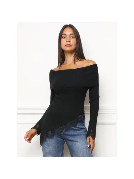 Top La Modeuse negru