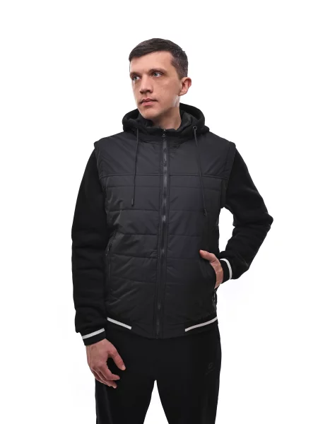 Демісезонна куртка STREAM текстиль/поліестер чорний