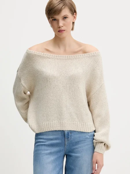 Пуловер Hollister Co. бежово