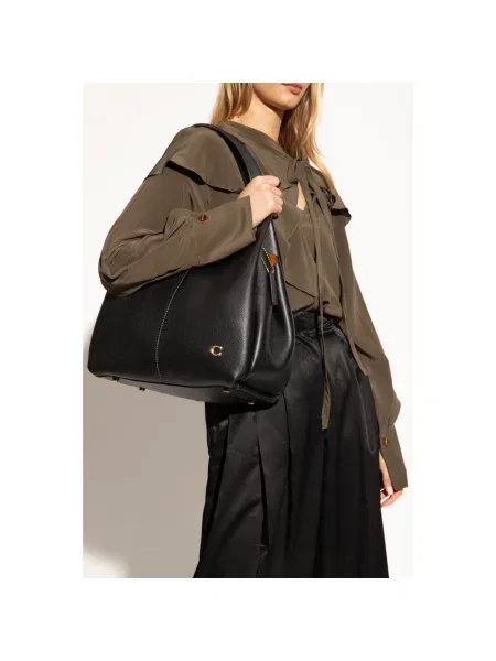 Coach torebka skórzana Lana Shoulder Bag czarna