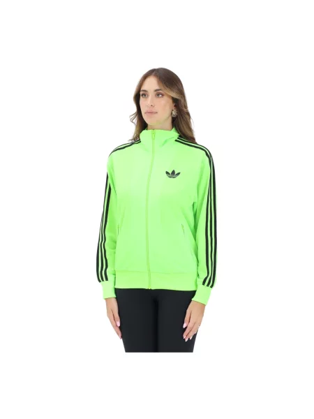 Lniana bluza Adidas Originals zielona