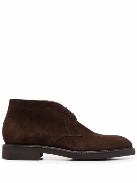Botine John Lobb din piele de căprioară maro