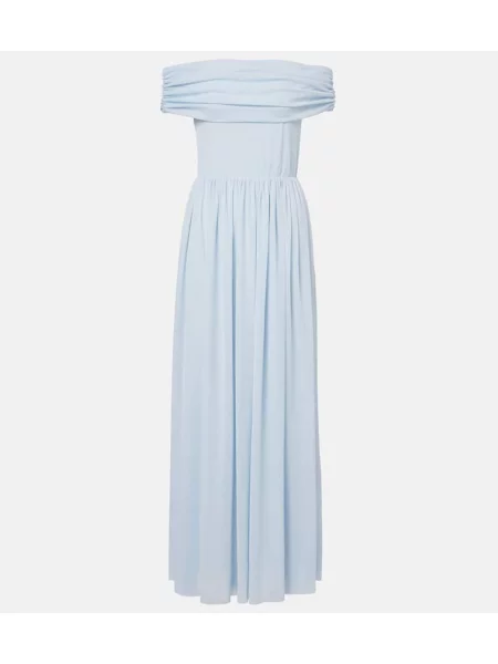 Maxi rochie maxi Rotate drapată de costum albastru