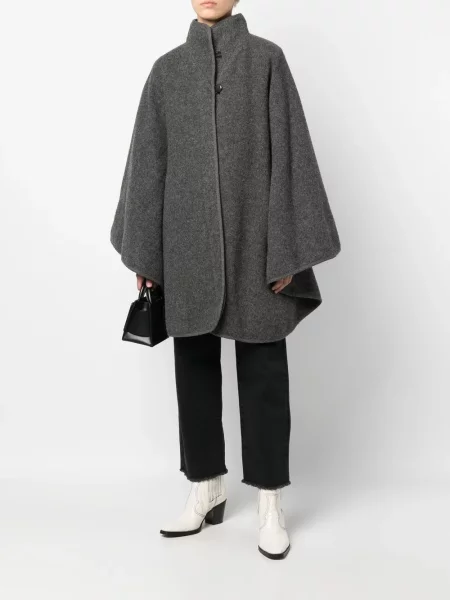 Retro pelerína A.n.g.e.l.o. Vintage Cult se stojáčkem šedý