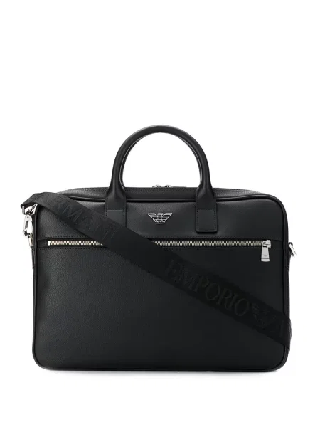 Servietă Emporio Armani cu autograf negru