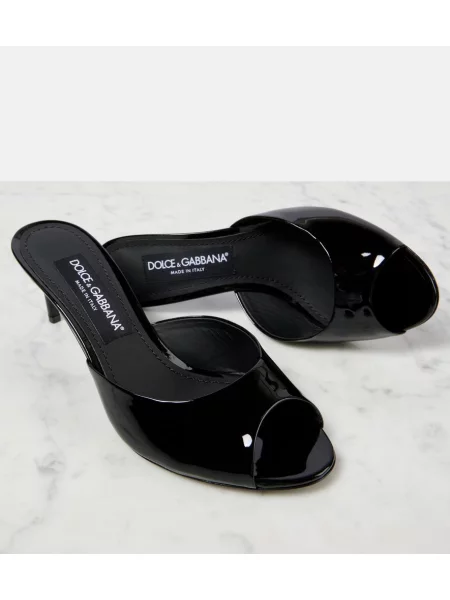 Sandale Dolce&gabbana din piele de lac negru