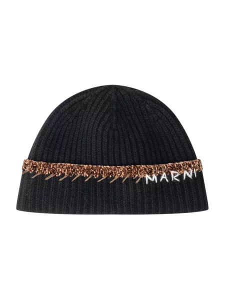 Czapka Marni wełniana czarna