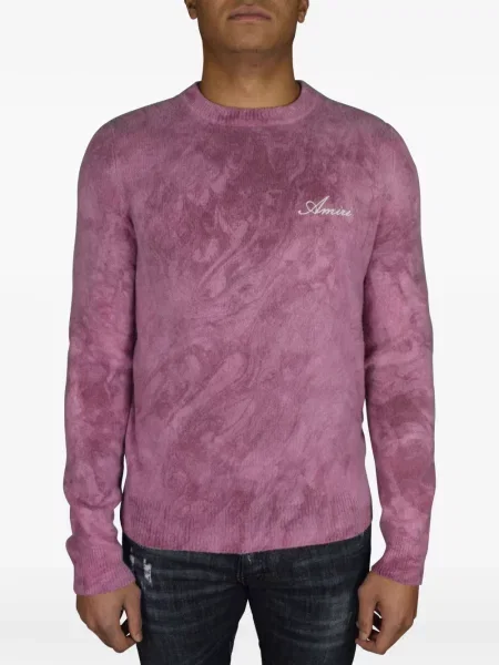 Pulover Amiri cu broderie roz