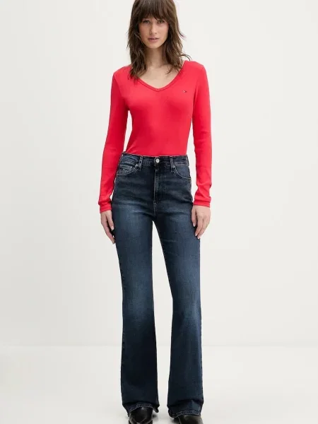 Tommy Jeans jeansy high waist granatowe