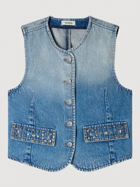 Жилет Sandro блакитний