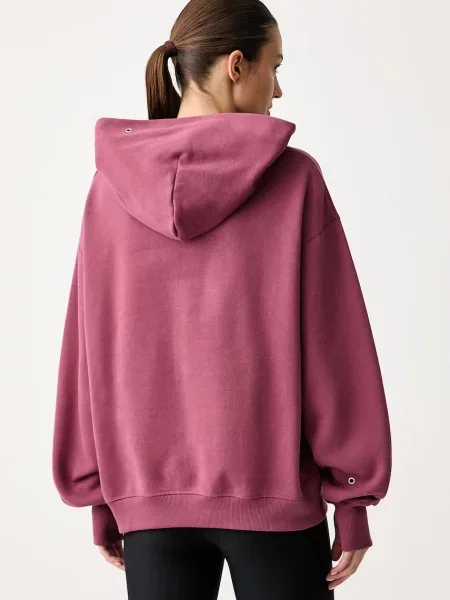 Nike Sportswear oversize melegítőfelső női pamuttal Studio Fleece rózsaszín
