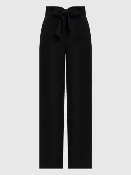 Штани з вовни та мохеру Valentino чорні