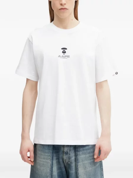 Tricou Aape By A Bathing Ape cu imagine alb