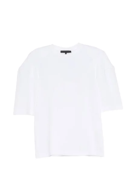 Tricou Tibi cu decolteu rotund alb