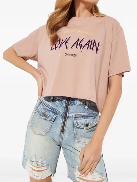 Tricou One Teaspoon cu imagine roz