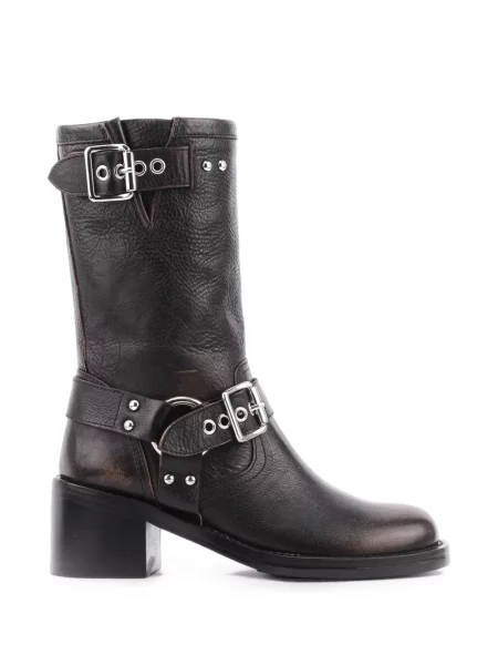 Botine Paul Warmer cu cataramă cu bretele maro