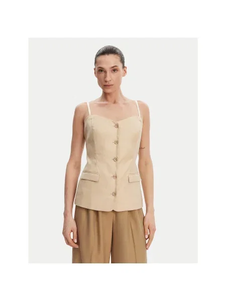 Guess Marškinėliai Regular Fit smėlio
