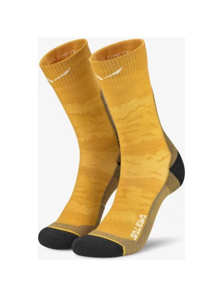Skarpety Salewa Ortles Merino Crew żółty musztardowy czarny