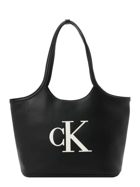 Geantă Calvin Klein Bold Ck Negru alb