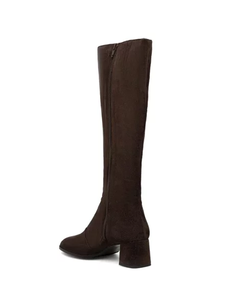 Kotníkové boty Billi Bi na čtvercovém podpatku hnědé