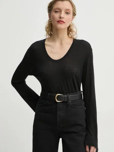 Tricou mânecă lungă By Malene Birger de in negru