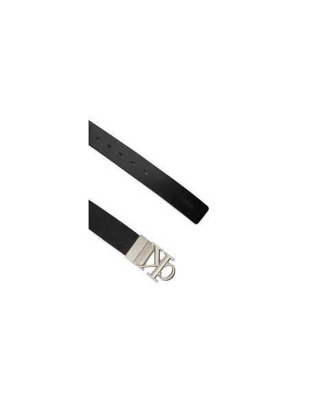 Opasok Calvin Klein Ck Buckle Tumbled Adj/Rev čierna