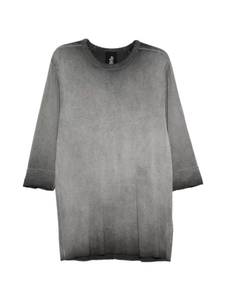 Tricou Thom Krom cu mâneci trei sferturi gri