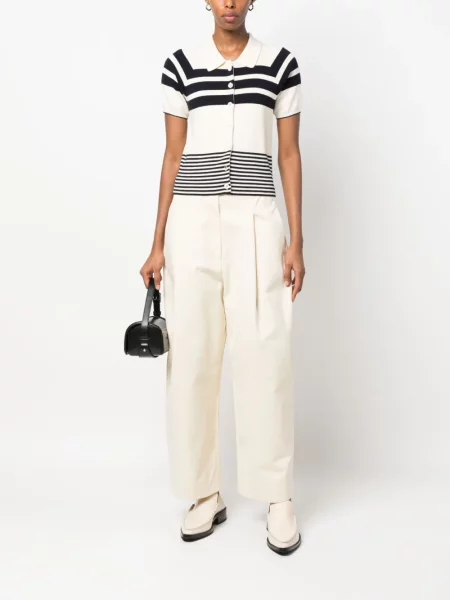 Pantaloni Studio Nicholson alb