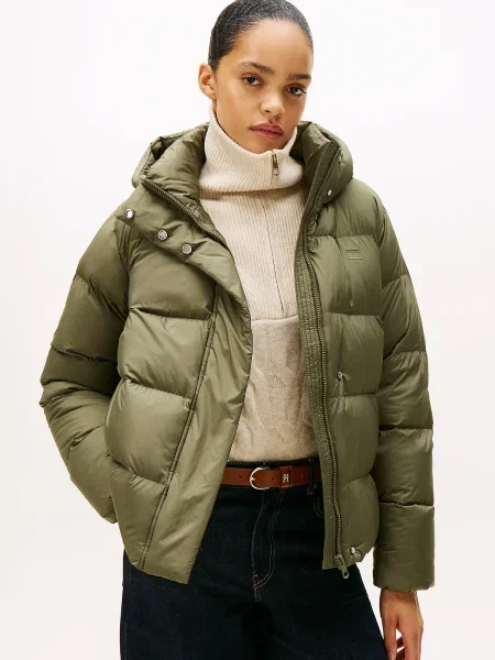 Tommy Hilfiger Geacă din puf Verde kaki