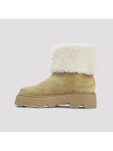 Botki Moncler beżowe
